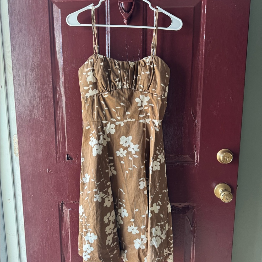 Brown Floral Sundress